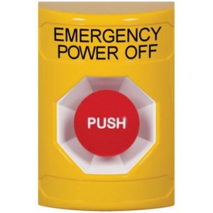 STI SS2202PO-EN S/Station – Yellow – Push – Key – to - Reset Illuminated Emergency Power Off